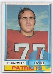 1974 Topps #77 Tom Neville New England Patriots